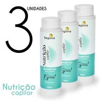 KIT Shampoo Begonia Nutrição Capilar 400ml 3 Unds