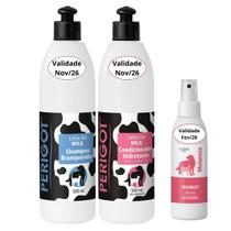 Kit Shampoo Branqueador e Condicionador e Colônia Melancia 150ml Perigot para Cães e Gatos Kit Shampoo Branqueador e Condicionador e Colônia Melancia 150ml Perigot para Cães e Gatos