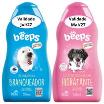 Kit Shampoo Branqueador e Condicionador Hidratante Beeps Pet Society para Cães e Gatos Kit Shampoo Branqueador e Condicionador Hidratante Beeps Pet Society para Cães e Gatos