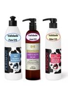 Kit Shampoo Branqueador Shampoo Aumazon Açai E Máscara Milk Morango 500ml Pet Cães Gatos