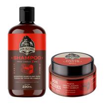 Kit Shampoo Cabelo 230ml e Pasta Barba Negra Don Alcides