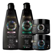 Kit Shampoo Cachos Condicionador Cachos Mascara Geleia Alta