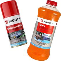 Kit Shampoo Carro + Verniz Para Motor Wurth