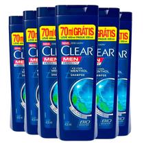 Kit Shampoo Clear AntiCaspa Ice Cool Menthol Leve 400ml Pague 330ml 6 Unidades