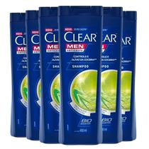 Kit Shampoo Clear Men Anticaspa Controle E Alívio Da Coceira 400ml 6 Unidades
