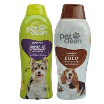 Kit Shampoo Coco + Shampoo Bomba de Vitamina Pet Clean Kit Shampoo Coco + Shampoo Bomba de Vitamina Pet Clean