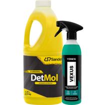 Kit Shampoo Com Cera Detmol Lava Autos Sio2 Pro Selante