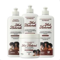 Kit Shampoo + Cond + Ativador + Máscara Mel Natural Trihair