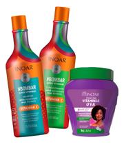 Kit Shampoo, Cond Bombar 1l E Máscara Vitamina Uva - Inoar