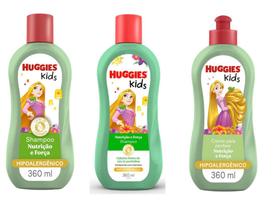 Kit shampoo+cond+cr pentear huggies kids 360ml(a escolher)