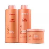 Kit Shampoo, Cond. e Más. Invigo Wella Nutri Enrich 1L