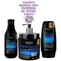 Kit Shampoo, Cond. e Máscara Blindagem Capilar Forever Liss