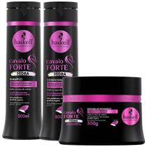 Kit Shampoo Cond e Máscara Hidra Cavalo Forte 300ml Haskell Kit Shampoo Cond e Máscara Hidra Cavalo Forte 300ml Haskell