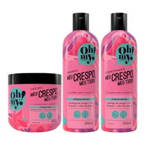 Kit Shampoo Cond e Máscara Meu Crespo Meu Tudo 500ml Oh My Kit Shampoo Cond e Máscara Meu Crespo Meu Tudo 500ml Oh My