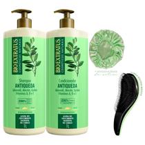 Kit Shampoo Cond Jaborandi Bio Extratus 1L +Escova/Touca