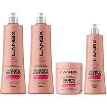 Kit Shampoo + Cond + Leave-in + Máscara Infarto dos Fios