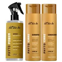 Kit Shampoo + Cond. + Liso mágico Phyto Care by Let Me Be