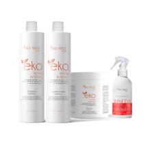 Kit shampoo + cond + masc nutri intense eko tech + shine day
