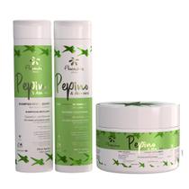 Kit Shampoo Cond Masc Pepino e Aloe e Vera Floractive Cabelos Quimicamente Tratados 300ml