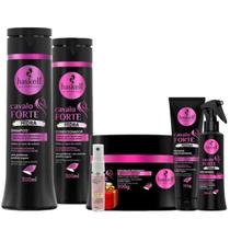 Kit Shampoo + Cond.+ Masc.+ Protetor + Fluido Haskell Cavalo Hidra 300 ML + Presente Lourre 15ml