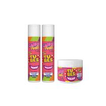 Kit Shampoo Cond Mascara Com Cheirinho de Bala Tubes Mahair Kit Shampoo Cond Mascara Com Cheirinho de Bala Tubes Mahair