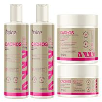 Kit Shampoo, Cond, Máscara e Ativador Cachos Apice Kit Shampoo, Cond, Máscara e Ativador Cachos Apice