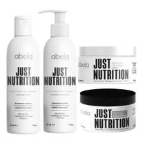 Kit Shampoo, Cond, Máscara e Finalizador Just Nutrition Abela