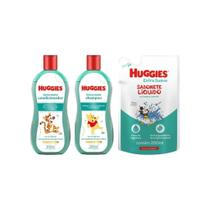 Kit Shampoo+Cond+Sab Líquido Refil Huggies 200Ml Extra Suave Kit Shampoo+Cond+Sab Líquido Refil Huggies 200Ml Extra Suave