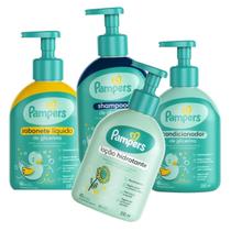 Kit Shampoo +cond +sabonet Líquido+ Loção Hidratante Pampers