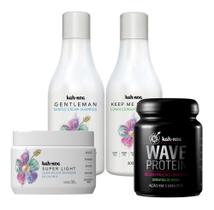 Kit Shampoo, Cond, Super Light e Wave Protein Kah-Noa Kit Shampoo, Cond, Super Light e Wave Protein Kah-Noa