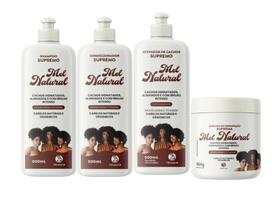 Kit shampoo, condi, ativador e mascara mel natural trihair
