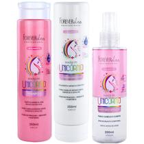 Kit Shampoo, Condicionadior e Body Splash Magia De Unicórnio Forever Liss Kit Shampoo, Condicionadior e Body Splash Magia De Unicórnio Forever Liss