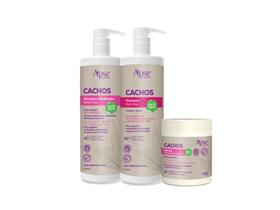 Kit Shampoo Condicionador 1L e Máscara 500g Cachos Apice