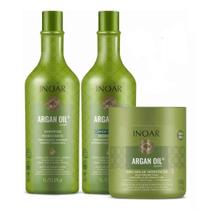 Kit Shampoo + Condicionador 1L + Máscara Argan Oil 500g - Inoar Kit Shampoo + Condicionador 1L + Máscara Argan Oil 500g - Inoar