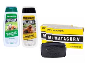 Kit Shampoo + Condicionador 200 Ml + 3 Sabonetes Matacura