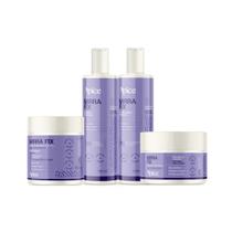 Kit Shampoo, Condicionador 300ml, Máscara 300g e Ativador 500g Mirra Fix - Ápice