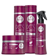 Kit Shampoo Condicionador 300ml Máscara E Leave-in Pós Progressiva - Haskell