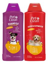 Kit Shampoo + Condicionador 700ml Para Cães E Gatos Pet Clean Kit Shampoo + Condicionador 700ml Para Cães E Gatos Pet Clean