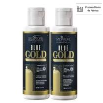 Kit Shampoo + Condicionador Alisante Blue Gold 100 ml - Salvatore