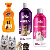 Kit Shampoo Condicionador Antipulga Pet Cachorro 1,5L Oferta
