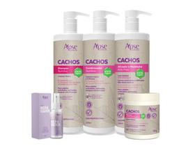 Kit Shampoo Condicionador Ativador 1L Máscara 500g Cachos e Reparador de Pontas Apice Kit Shampoo Condicionador Ativador 1L Máscara 500g Cachos e Reparador de Pontas Apice