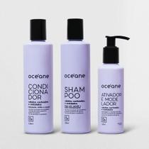 Kit Shampoo + Condicionador + Ativador e Modelador de Cachos (3 Produtos) - OCÉANE