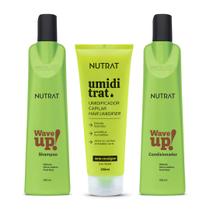 Kit Shampoo Condicionador + Ativador Wave Up Nutrat Prolab