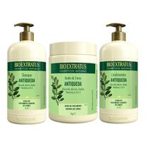 Kit Shampoo Condicionador Banho de Creme Antiqueda Jaborandi Bio Extratus 3Kg