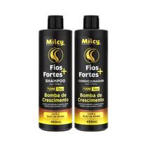 Kit Shampoo Condicionador Bomba Crescimento Fio Forte Milcy