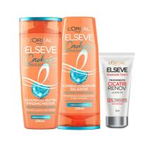 Kit Shampoo Condicionador Cachos Longos dos Sonhos Elseve Loreal Paris 200ml + Cicatri Renov Profunda Ativo Hialurônico