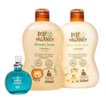 Kit Shampoo + Condicionador + Colônia Sem Álcool - Cuidado Natural e Delicado para Seu Bebê - 430ml