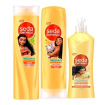 Kit Shampoo + Condicionador + Creme De Pentear Moana Cachos Encantados Infantil Seda Juntinhos Kit Shampoo + Condicionador + Creme De Pentear Moana Cachos Encantados Infantil Seda Juntinhos