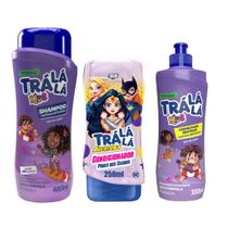 Kit Shampoo + Condicionador + Creme de Pentear Trá Lá Lá Cachos Phisalia