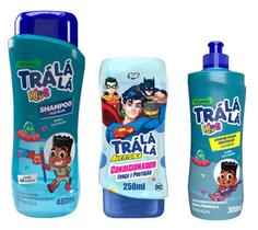 Kit Shampoo + Condicionador + Creme de Pentear Trá Lá Lá Nutrikids Phisalia Kit Shampoo + Condicionador + Creme de Pentear Trá Lá Lá Nutrikids Phisalia